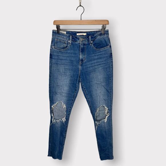 Levi's Premium Denim 721 High Rise Skinny in Rugged Indigo Size 28 - Picture 4 of 11